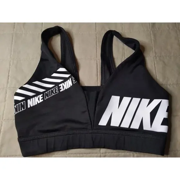 Nike Women's Small 3pc Bundle Sports Bras Star Print Top Black Silver Set - Picture 5 of 14